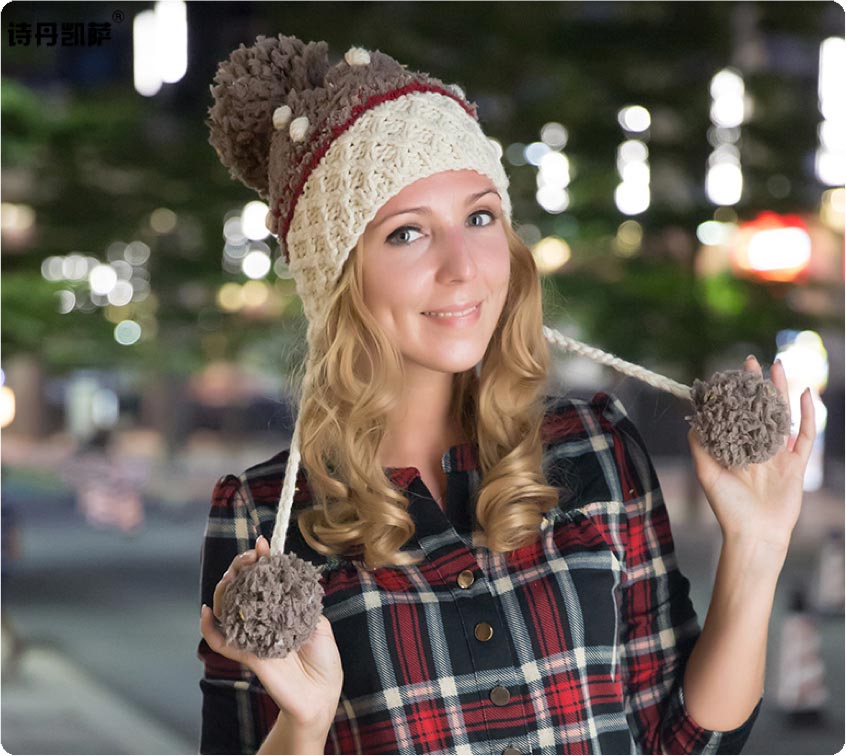 Model with our downy plait beanie Model with our downy plait beanie