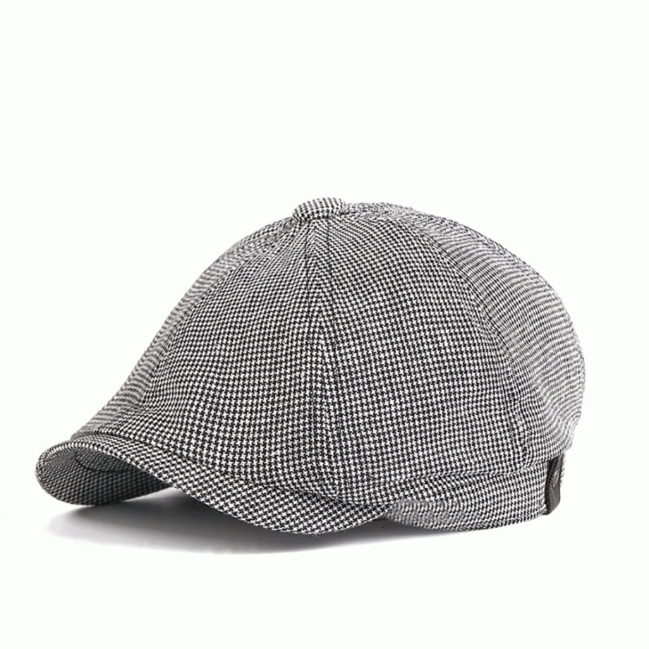 Black Grid Cap